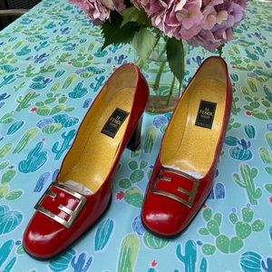 Vintage Fendi Scarpe Red Heels